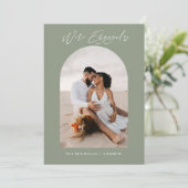 Bekendmaking van Verloving van Chic Photo QR Code  Kaart (Staand voorkant)