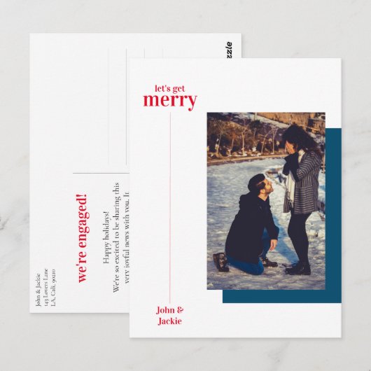 Bekendmaking Verloving winterfeestdag — MCM Briefkaart (Voorkant / Achterkant)