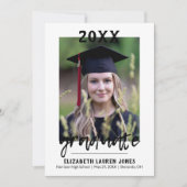 Bekendmaking zwart-wit Klassiek Afstuderen Aankondiging (Voorkant)
