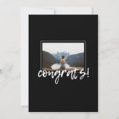 Bekendmaking zwart-wit Klassiek Afstuderen Aankondiging (Achterkant)