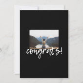 Bekendmaking zwart-wit Klassiek Afstuderen Aankondiging (Achterkant)