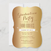 Bekendmakingen van de Stylish Gold Foil Graduy Par Kaart (Voorkant)