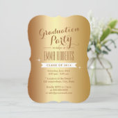 Bekendmakingen van de Stylish Gold Foil Graduy Par Kaart (Staand voorkant)