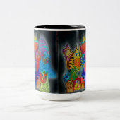 Beker - 059- Moderne katten Tweekleurige Koffiemok (Center)