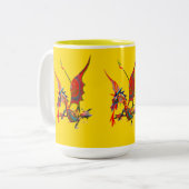 Beker - 083 - Rode Draak Tweekleurige Koffiemok (Voorkant links)