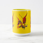 Beker - 083 - Rode Draak Tweekleurige Koffiemok (Center)