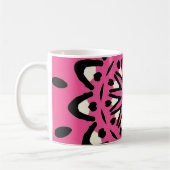 Beker Abstract kunstwerk met heldere roze vormgevi Koffiemok (Links)