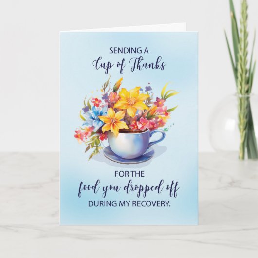 Beker Bedankt voor voedsel gedaald tijdens herstel Kaart (Voorkant)