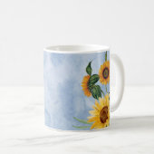 Beker bloemen zonnebloem  koffiemok (Voorkant rechts)