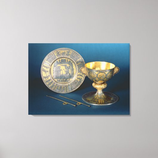 Beker, Bord en fistels Canvas Afdruk (Voorkant)