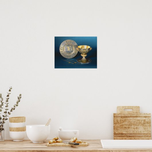 Beker, Bord en fistels Poster (Keuken)