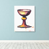 beker canvas afdruk (Insitu (Houten vloer))