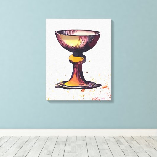 beker canvas afdruk (Insitu (Houten vloer))