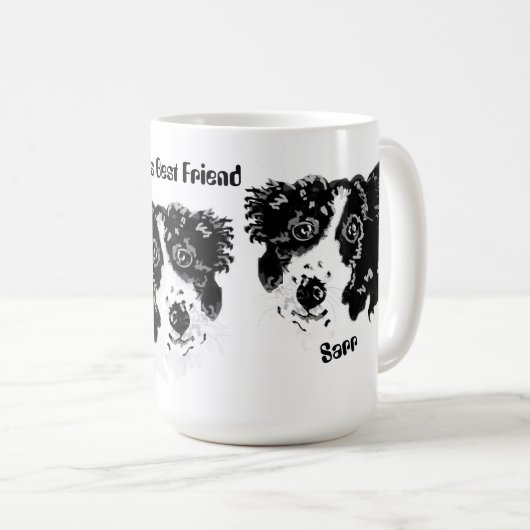 Beker : Collie, Mensen Beste Vriend Koffiemok (Voorkant rechts)