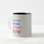 Beker directeur tweekleurige koffiemok (Voorkant links)