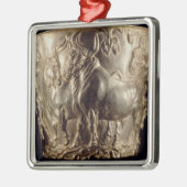 Beker, een huisstier metalen ornament (Links)
