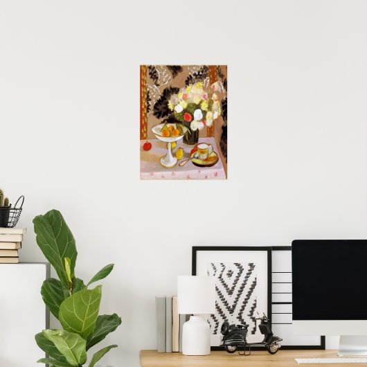 Beker en bloemen poster (Thuiskantoor)