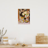 Beker en bloemen poster (Keuken)