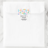 Beker- en Erlenmeyer Fun Patroon Zakelijk Vierkante Sticker (Tas)