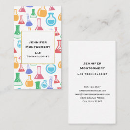 Beker- en Erlenmeyer Fun Science Patroon Visitekaartje