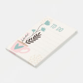 Beker en hart Magnetisch droog wissen Post-it® Notes (Schuin)