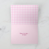 beker en saucer met roze pony kaart (Binnen)