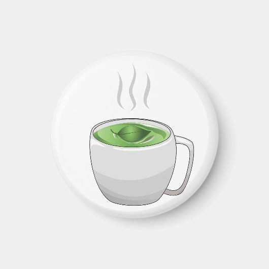 Beker groene thee magneet (Voorkant)