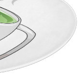 Beker groene thee snijplank (Hoek)