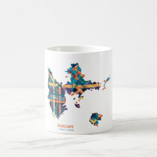 Beker Guadeloupe – Mozaïekaart van de eil Koffiemok