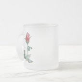 Beker het roos ontwerp matglas koffiemok (Voorkant links)