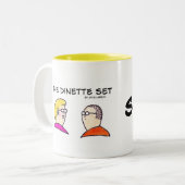 Beker "Hou je kop" Tweekleurige Koffiemok (Voorkant links)