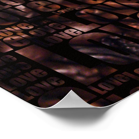 Beker koffie aangepaste afbeelding Liefde typograf Poster (Hoek)