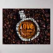 Beker koffie aangepaste afbeelding Liefde typograf Poster (Voorkant)