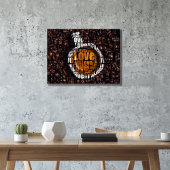 Beker koffie aangepaste afbeelding Liefde typograf Poster