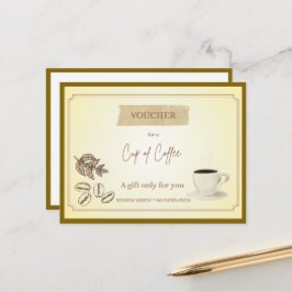 'Beker Koffie' Grappige Cadeau Bon Briefkaart