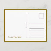 'Beker Koffie' Grappige Cadeau Bon Briefkaart (Achterkant)