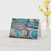 Beker koffie kaart (Gele Bloem)