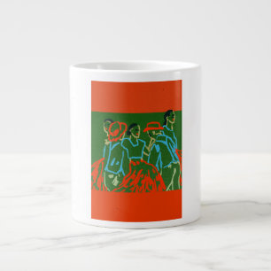 Beker koffie monsterlogo man &vrouw grote koffiekop