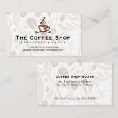 Beker Koffie Stomen Zakelijke Kaart Visitekaartje (Voorkant / Achterkant)