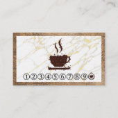 Beker koffiebonen | ponskaart visitekaartje (Voorkant)