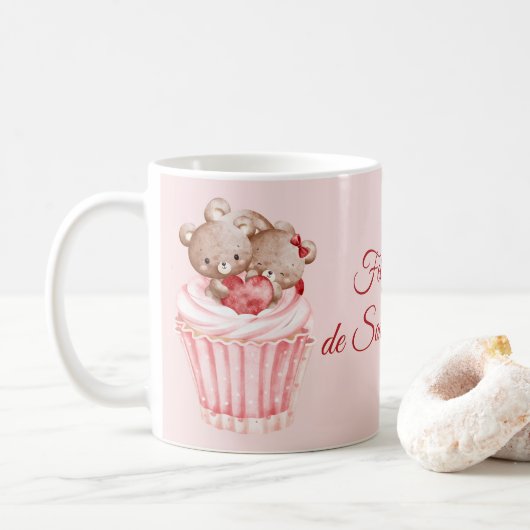 Beker koffiemok Valentijnsdag (Met donut)