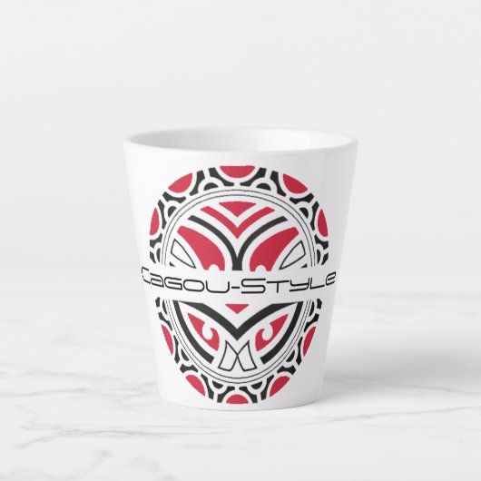 Beker latte Cagou-Stijl Latte Mok (Voorkant)