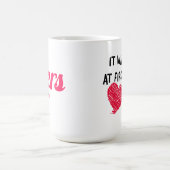 Beker liefde voor haar koffiemok (Center)