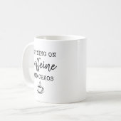 Beker 'Lopen op cafeïne en chaos' Koffiemok (Voorkant links)