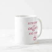 Beker 'Lopen op cafeïne en chaos' Koffiemok (Voorkant rechts)