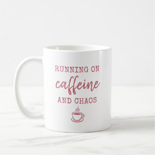 Beker 'Lopen op cafeïne en chaos' Koffiemok