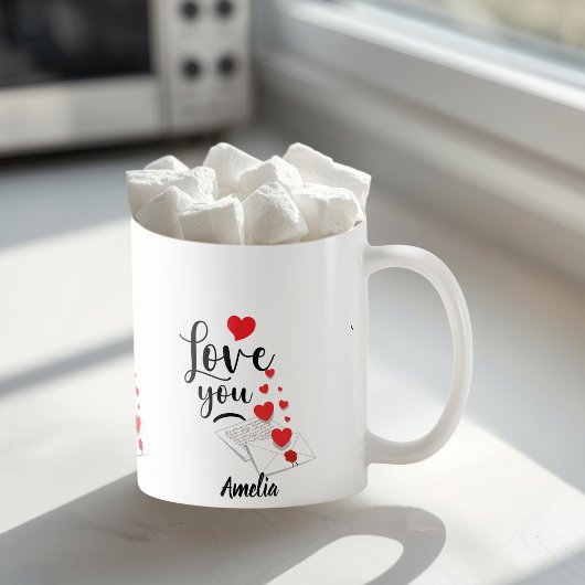 Beker 'Love You' op maat Koffiemok