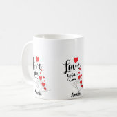 Beker 'Love You' op maat Koffiemok (Voorkant links)