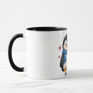 Beker met Aangepaste Naam Pinguïn Koppel  Mok