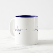 Beker met aangepaste naam tweekleurige koffiemok (Voorkant links)